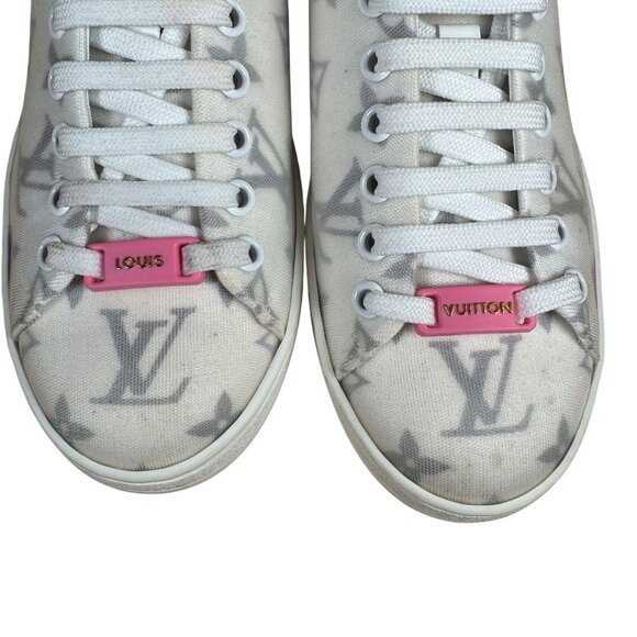 Louis Vuitton Technical Fabric Calfskin Monogram Frontrow Sneakers Size 36 - Picture 6 of 14